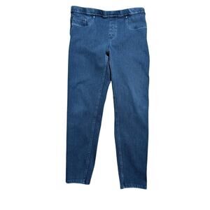 SPANX Jean-Ish Blue Denim Ankle Leggings/pants/Jeggings, Size XL